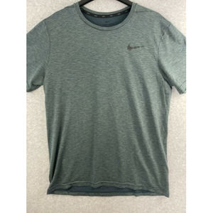 MENS~NIKE~T SHIRT Size Medium ~FITTED~POLYESTER DRI FIT PRO COMBAT Green